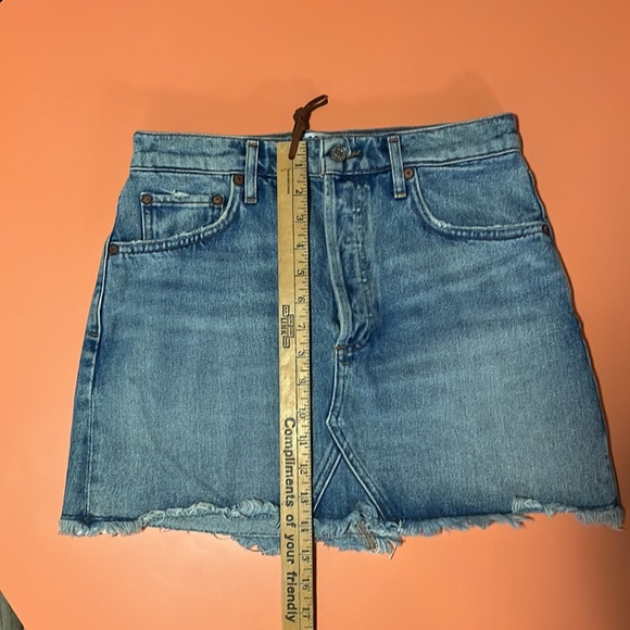 AGOLDE denim mini skirt 27 - Picture 3 of 4